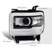 Load image into Gallery viewer, GMC Sierra 1500 2014-2018 / Sierra 2500HD 3500HD 2015-2019 Factory Style Projector Headlights Black Housing Clear Len Clear Reflector (Halogen Models Only)