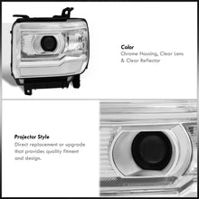 Load image into Gallery viewer, GMC Sierra 1500 2014-2018 / Sierra 2500HD 3500HD 2015-2019 Factory Style Projector Headlights Chrome Housing Clear Len Clear Reflector (Halogen Models Only)