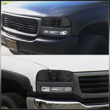Load image into Gallery viewer, GMC Sierra 1500 1999-2007 / Sierra 2500 1999-2004 / Sierra 1500HD 2500HD 3500 2001-2007 / Yukon 1999-2006 / Yukon XL 1500 2500 2000-2006 Factory Style Headlights Chrome Housing Smoke Len Clear Reflector