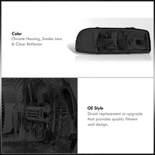 Load image into Gallery viewer, GMC Sierra 1500 1999-2007 / Sierra 2500 1999-2004 / Sierra 1500HD 2500HD 3500 2001-2007 / Yukon 1999-2006 / Yukon XL 1500 2500 2000-2006 Factory Style Headlights Chrome Housing Smoke Len Clear Reflector