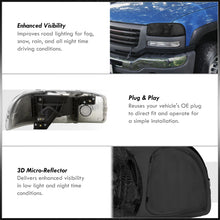 Load image into Gallery viewer, GMC Sierra 1500 1999-2007 / Sierra 2500 1999-2004 / Sierra 1500HD 2500HD 3500 2001-2007 / Yukon 1999-2006 / Yukon XL 1500 2500 2000-2006 Factory Style Headlights Chrome Housing Smoke Len Clear Reflector
