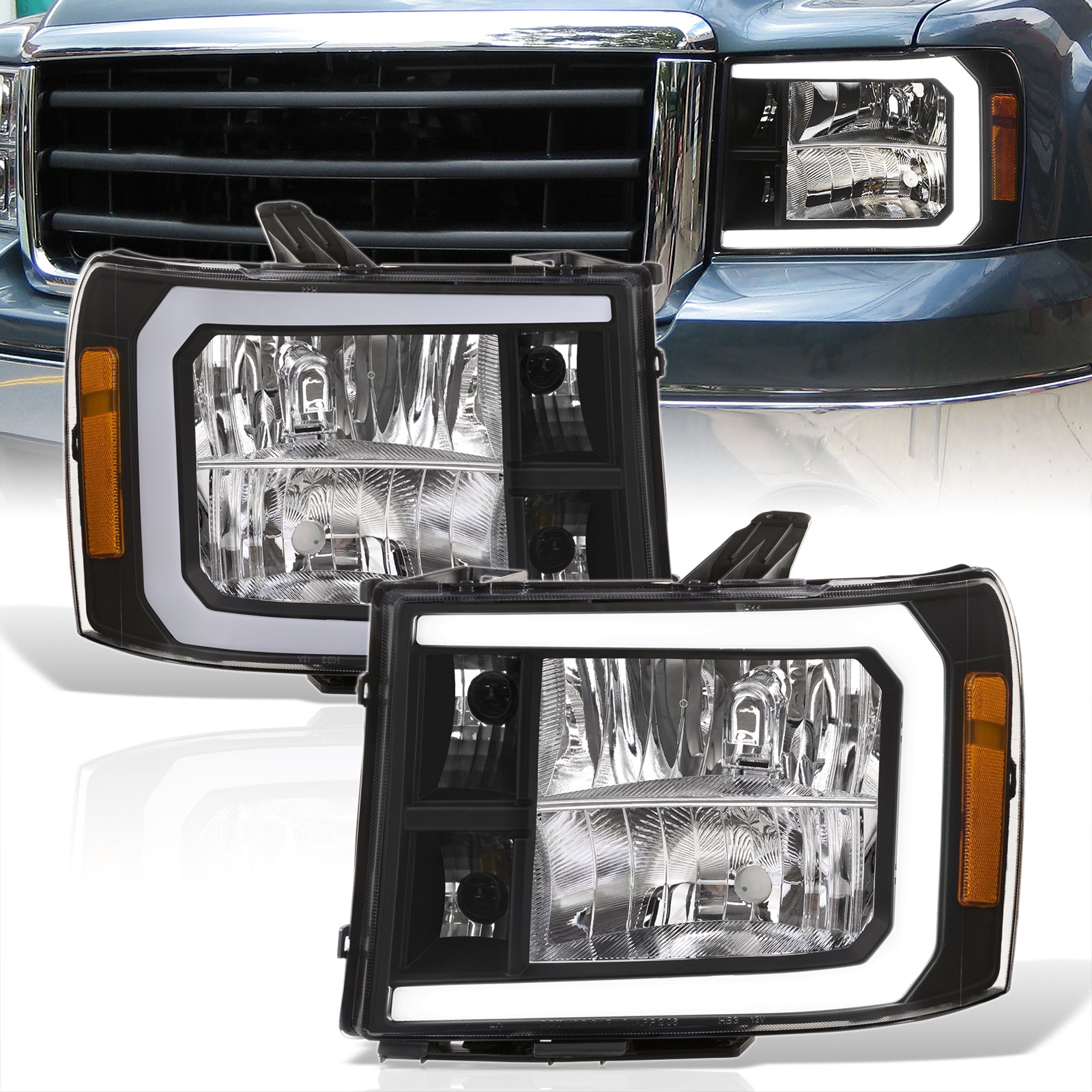 GMC Sierra 1500 2007-2013 / 2500HD 3500HD 2007-2014 LED DRL Bar