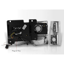 Load image into Gallery viewer, GMC C/K 1500 2500 3500 1994-2000 LED DRL Bar Projector Headlights + Bumpers + Corners Chrome Housing Clear Len Clear Reflector