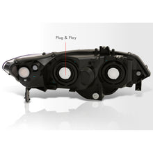 Load image into Gallery viewer, Honda Civic Coupe 2006-2011 Factory Style Headlights Black Housing Clear Len Amber Reflector