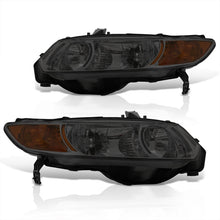 Load image into Gallery viewer, Honda Civic Coupe 2006-2011 Factory Style Headlights Chrome Housing Smoke Len Amber Reflector