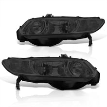 Load image into Gallery viewer, Honda Civic Coupe 2006-2011 Factory Style Headlights Chrome Housing Smoke Len Clear Reflector