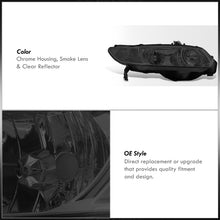 Load image into Gallery viewer, Honda Civic Coupe 2006-2011 Factory Style Headlights Chrome Housing Smoke Len Clear Reflector