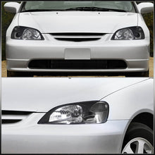 Load image into Gallery viewer, Honda Civic 2/4Door 2001-2003 Factory Style Headlights Black Housing Clear Len Clear Reflector