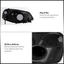 Load image into Gallery viewer, Honda Civic 2/4Door 2001-2003 Factory Style Headlights Black Housing Clear Len Clear Reflector