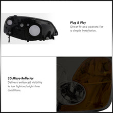 Load image into Gallery viewer, Honda Civic 2/4Door 2001-2003 Factory Style Headlights Chrome Housing Smoke Len Amber Reflector