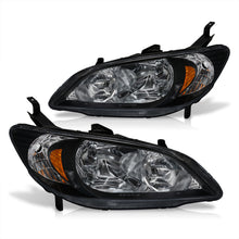 Load image into Gallery viewer, Honda Civic 2004-2005 Factory Style Headlights Black Housing Clear Len Amber Reflector