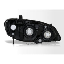 Load image into Gallery viewer, Honda Civic 2004-2005 Factory Style Headlights Black Housing Clear Len Amber Reflector