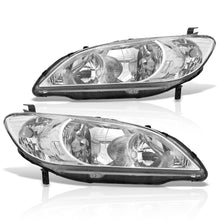 Load image into Gallery viewer, Honda Civic 2004-2005 Factory Style Headlights Chrome Housing Clear Len Clear Reflector