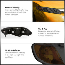 Load image into Gallery viewer, Honda Civic Sedan 2006-2011 Factory Style Headlights Chrome Housing Smoke Len Amber Reflector