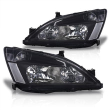Load image into Gallery viewer, Honda Accord 2003-2007 Factory Style Headlights Black Housing Clear Len Clear Reflector