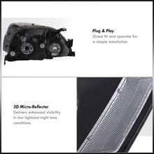Load image into Gallery viewer, Honda Accord 2003-2007 Factory Style Headlights Black Housing Clear Len Clear Reflector