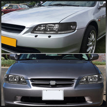 Load image into Gallery viewer, Honda Accord 1998-2002 Factory Style Headlights Black Housing Clear Len Clear Reflector