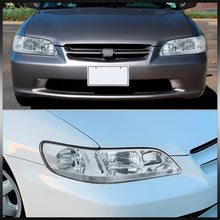 Load image into Gallery viewer, Honda Accord 1998-2002 Factory Style Headlights Chrome Housing Clear Len Clear Reflector