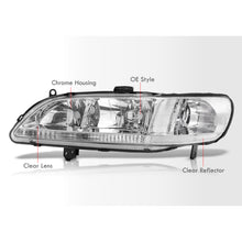 Load image into Gallery viewer, Honda Accord 1998-2002 Factory Style Headlights Chrome Housing Clear Len Clear Reflector