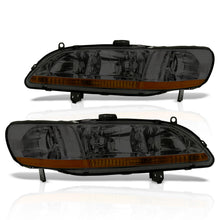 Load image into Gallery viewer, Honda Accord 1998-2002 Factory Style Headlights Chrome Housing Smoke Len Amber Reflector
