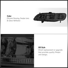 Load image into Gallery viewer, Honda Accord 1998-2002 Factory Style Headlights Chrome Housing Smoke Len Clear Reflector