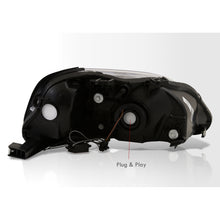 Load image into Gallery viewer, Honda Civic 1999-2000 LED DRL Bar Factory Style Headlights Chrome Housing Clear Len Clear Reflector