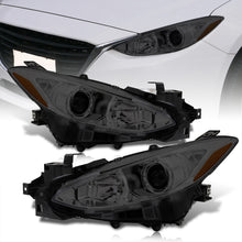 Load image into Gallery viewer, Mazda 3 2014-2016 Factory Style Projector Headlights Chrome Housing Smoke Len Amber Reflectors (Halogen Models Only)