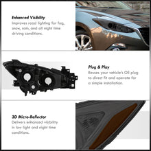 Load image into Gallery viewer, Mazda 3 2014-2016 Factory Style Projector Headlights Chrome Housing Smoke Len Amber Reflectors (Halogen Models Only)