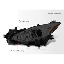 Load image into Gallery viewer, Mazda 3 2014-2016 Factory Style Projector Headlights Chrome Housing Smoke Len Amber Reflectors (Halogen Models Only)