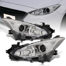Load image into Gallery viewer, Mazda 3 2014-2016 Factory Style Projector Headlights Chrome Housing Clear Len Clear Reflectors (Halogen Models Only)