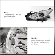 Load image into Gallery viewer, Mazda 3 2014-2016 Factory Style Projector Headlights Chrome Housing Clear Len Clear Reflectors (Halogen Models Only)