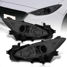 Load image into Gallery viewer, Mazda 3 2014-2016 Factory Style Projector Headlights Chrome Housing Smoke Len Clear Reflectors (Halogen Models Only)