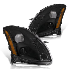 Load image into Gallery viewer, Nissan Maxima 2004-2006 Factory Style Projector Headlights Black Housing Clear Len Amber Reflector (Halogen Models Only)