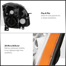 Load image into Gallery viewer, Nissan Maxima 2004-2006 Factory Style Projector Headlights Chrome Housing Clear Len Amber Reflector (Halogen Models Only)