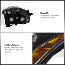 Load image into Gallery viewer, Nissan Altima Sedan 2010-2012 Factory Style Projector Headlights Black Housing Clear Len Amber Reflector (Halogen Models Only)