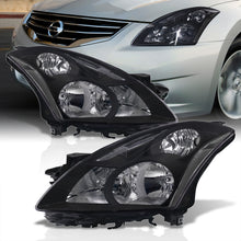 Load image into Gallery viewer, Nissan Altima Sedan 2010-2012 Factory Style Projector Headlights Black Housing Clear Len Clear Reflector (Halogen Models Only)