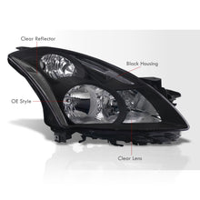 Load image into Gallery viewer, Nissan Altima Sedan 2010-2012 Factory Style Projector Headlights Black Housing Clear Len Clear Reflector (Halogen Models Only)