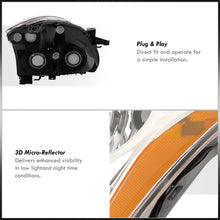 Load image into Gallery viewer, Nissan Altima Sedan 2010-2012 Factory Style Projector Headlights Chrome Housing Clear Len Amber Reflector (Halogen Models Only)