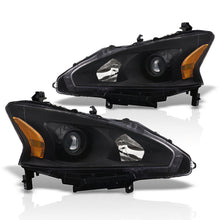 Load image into Gallery viewer, Nissan Altima Sedan 2013-2015 Factory Style Projector Headlights Black Housing Clear Len Amber Reflector (Halogen Models Only)