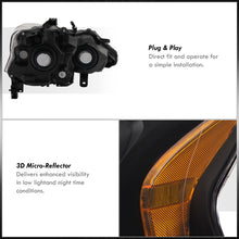 Load image into Gallery viewer, Nissan Altima Sedan 2013-2015 Factory Style Projector Headlights Black Housing Clear Len Amber Reflector (Halogen Models Only)