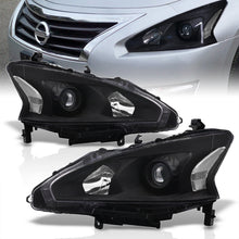 Load image into Gallery viewer, Nissan Altima Sedan 2013-2015 Factory Style Projector Headlights Black Housing Clear Len Clear Reflector (Halogen Models Only)