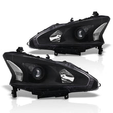 Load image into Gallery viewer, Nissan Altima Sedan 2013-2015 Factory Style Projector Headlights Black Housing Clear Len Clear Reflector (Halogen Models Only)