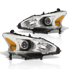 Load image into Gallery viewer, Nissan Altima Sedan 2013-2015 Factory Style Projector Headlights Chrome Housing Clear Len Amber Reflector (Halogen Models Only)
