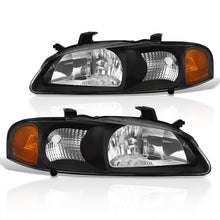 Load image into Gallery viewer, Nissan Sentra 2000-2003 Factory Style Headlights Black Housing Clear Len Amber Reflector