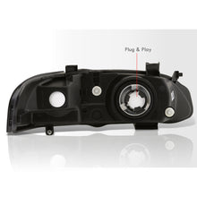 Load image into Gallery viewer, Nissan Sentra 2000-2003 Factory Style Headlights Black Housing Clear Len Amber Reflector