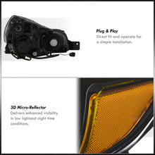 Load image into Gallery viewer, Subaru Legacy / Outback 2010-2014 Factory Style Headlights Black Housing Clear Len Amber Reflector