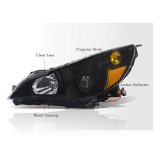 Load image into Gallery viewer, Subaru Legacy / Outback 2010-2014 Factory Style Headlights Black Housing Clear Len Amber Reflector