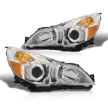 Load image into Gallery viewer, Subaru Legacy / Outback 2010-2014 Factory Style Headlights Chrome Housing Clear Len Amber Reflector