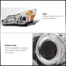 Load image into Gallery viewer, Subaru Legacy / Outback 2010-2014 Factory Style Headlights Chrome Housing Clear Len Amber Reflector
