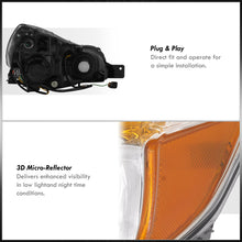 Load image into Gallery viewer, Subaru Legacy / Outback 2010-2014 Factory Style Headlights Chrome Housing Clear Len Amber Reflector